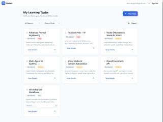Rubric dashboard screenshot